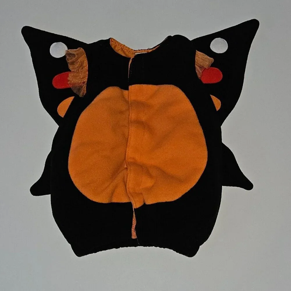 Old Navy Monarch Butterfly Halloween Costume Baby 0-6 Months Plush Fleece Top